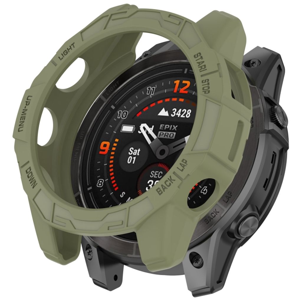 Garmin Fenix E 47mm Kuori puolisuojakotelo - Vihreä
