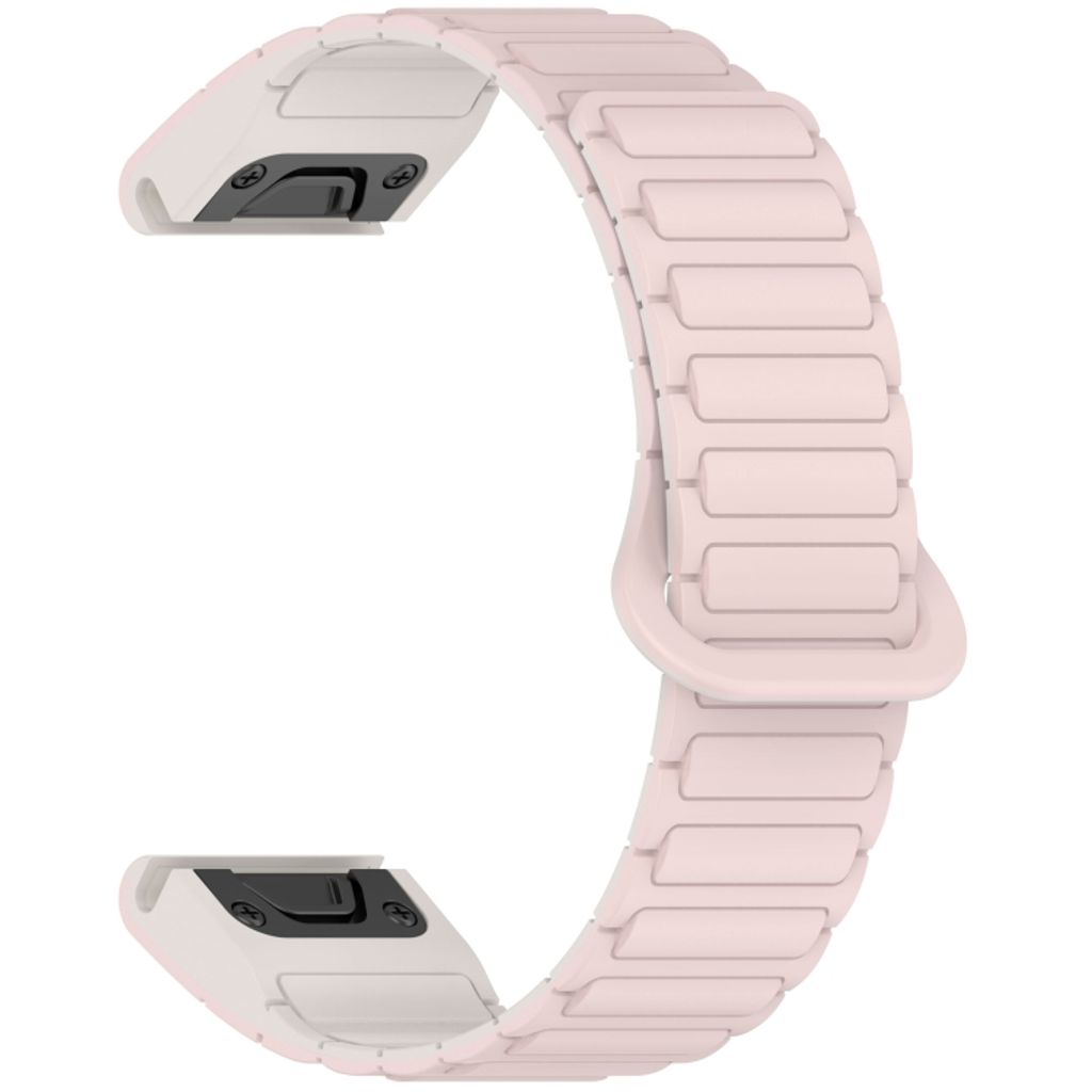Garmin Fenix 8 43mm Klokkereim i silikon tofarget - Rosa / Hvit