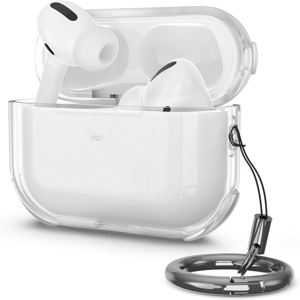 Skyddsfodral för AirPods Pro 3 – Transparent mjuk-TPU med ring och snöre