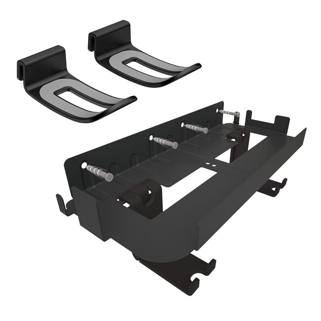 iPlay-seinäteline PlayStation 5:lle + lisävarusteille - musta