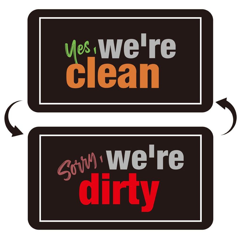 Opvaskemaskinemagnet Clean/Dirty – sort