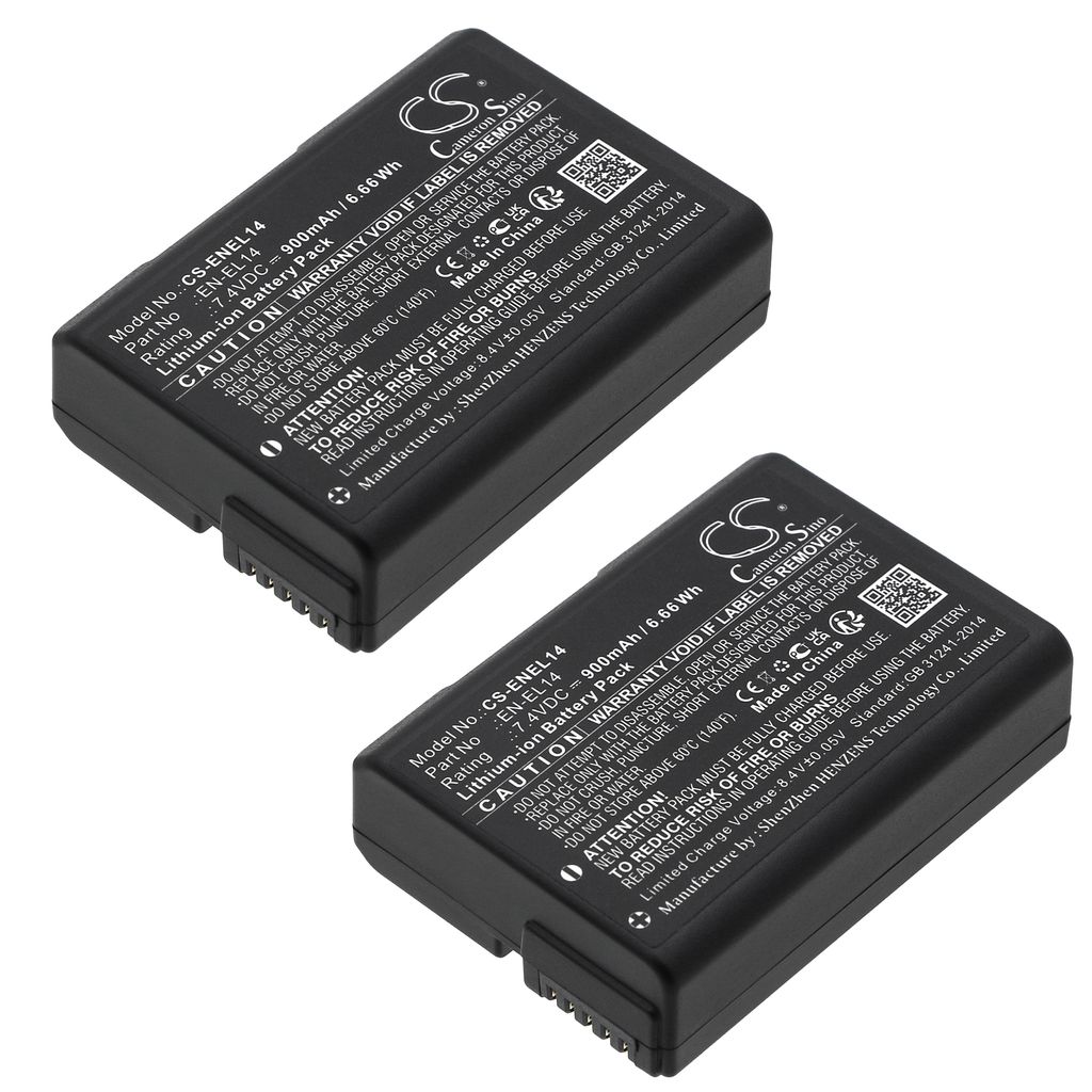 Batteri till Nikon EN-EL14 / EN-EL14a m.fl. – 2-pack | Batterier - Kamerabatterier - Nikon - Nikon batterinummer | Batteritema