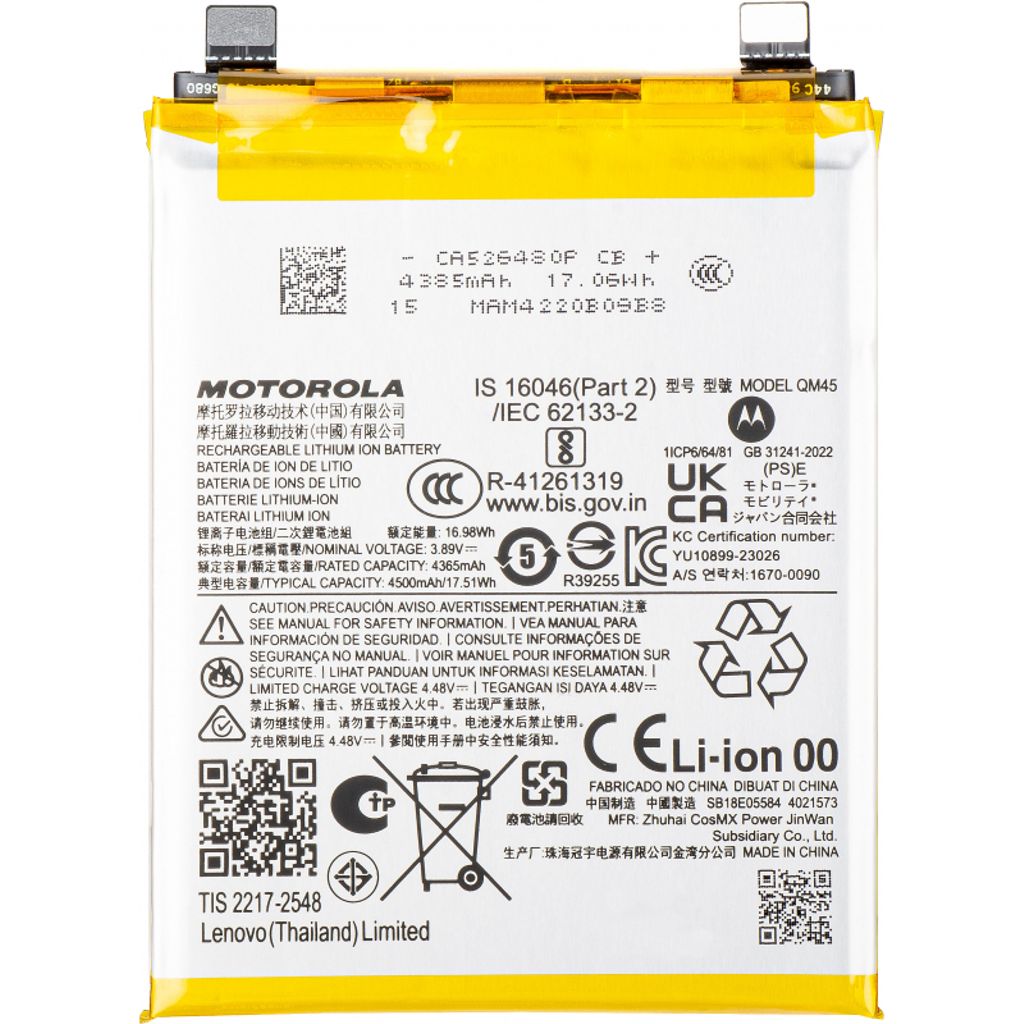 Motorola Edge 50 Pro Batteri QM45 Original | 1564 | Batteritema