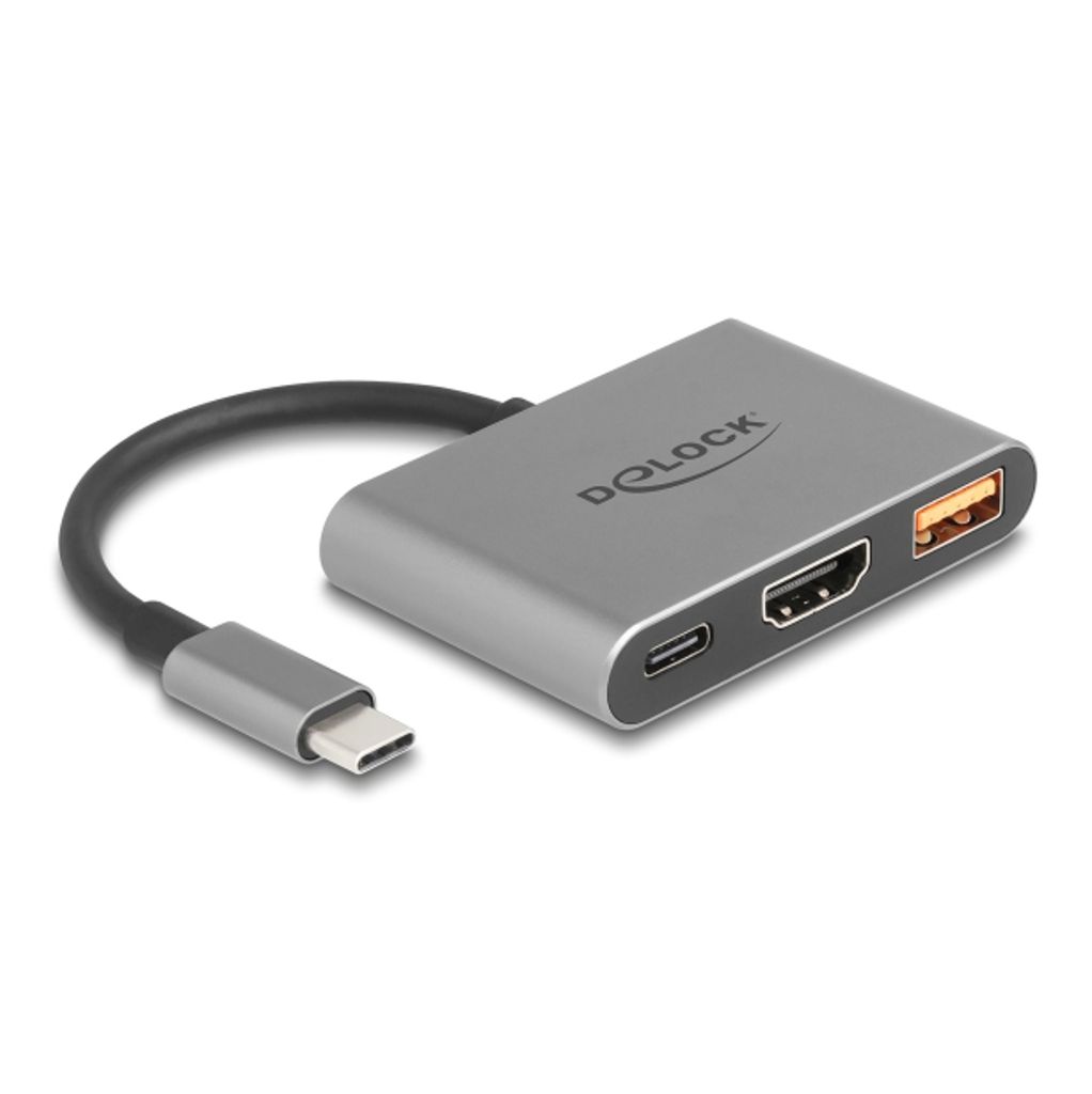 Delock USB-C adapter till HDMI 4K@30Hz / USB-A / USB-C PD 90W