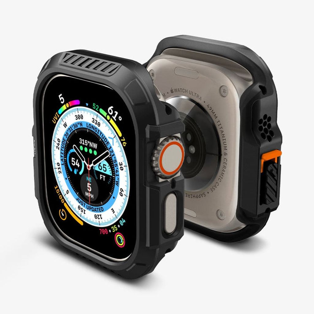 Spigen Apple Watch Ultra 4/3/2/1 49mm kuori Lock Fit - Musta