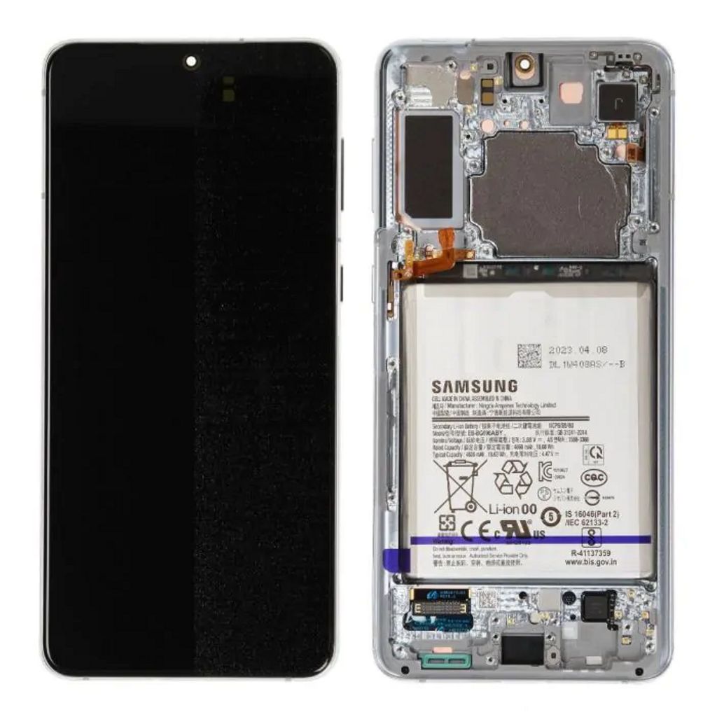 Samsung Galaxy S21 Plus LCD Skærm inkl. Batteri Original - Phantom Silver