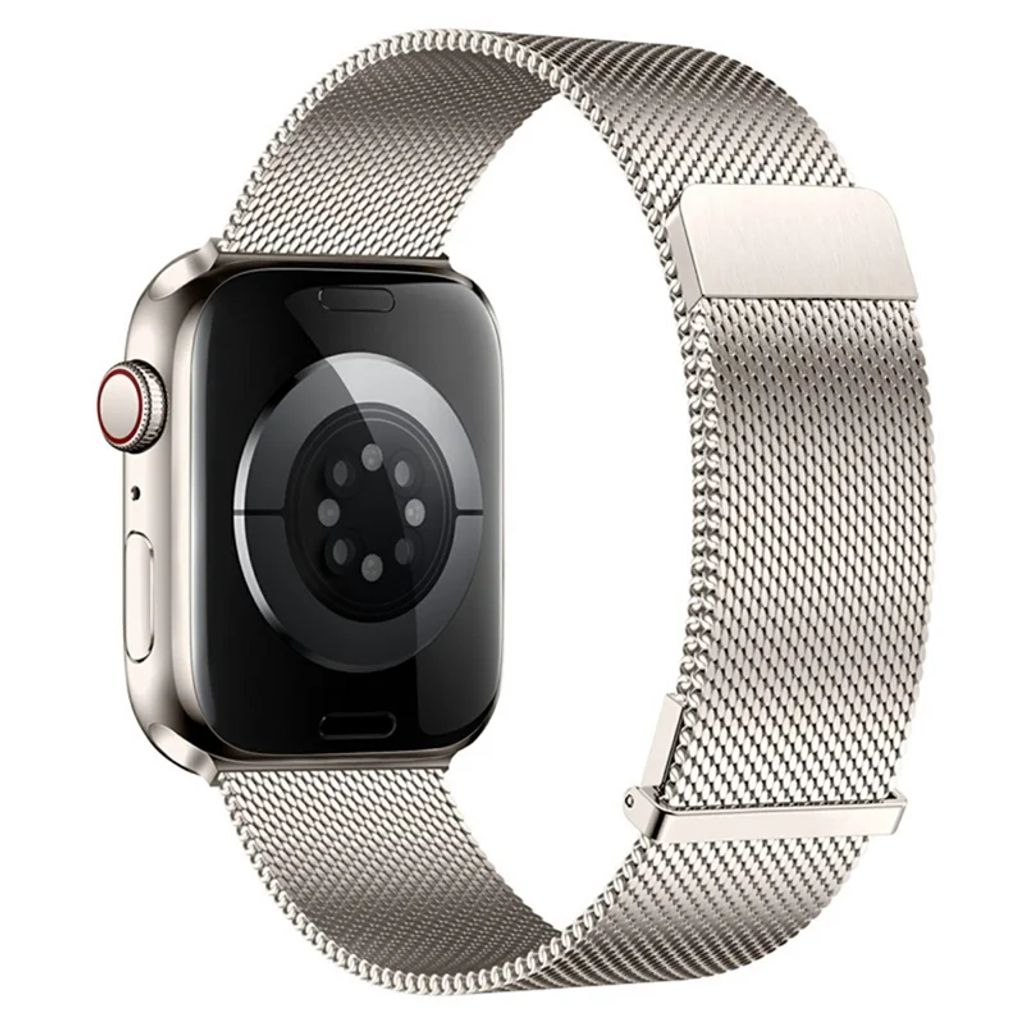 Apple Watch 49/46/44/42mm Milanesiskt magnetiskt Klockarmband - Silver