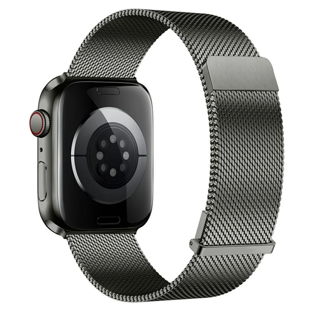 Apple Watch 49/46/44/42mm Milanesiskt magnetiskt Klockarmband - Grå