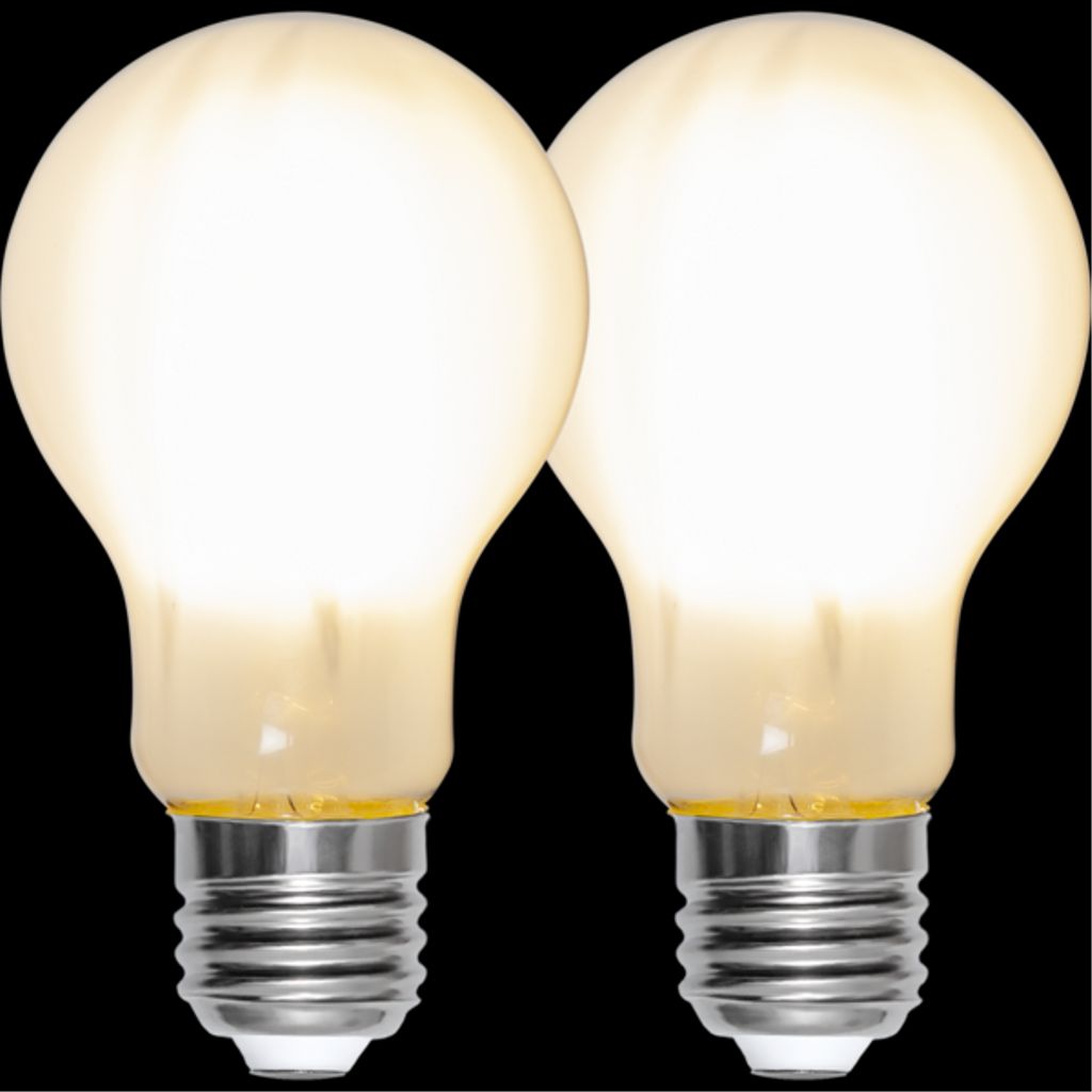 LED-lampa E27 A60 Frosted 2-pack