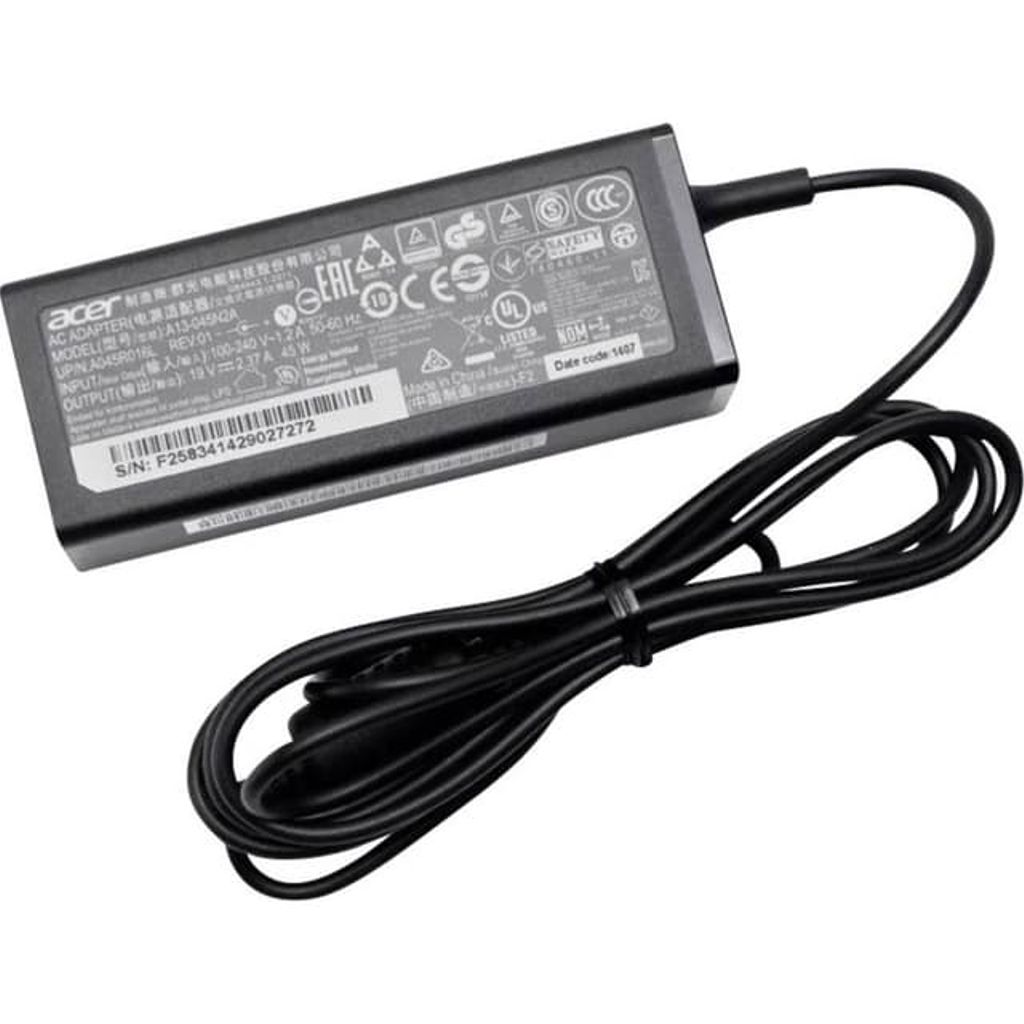 Acer AC-adapter 45W / 2.37A / 19V / 1.1 x 3 x 7.7mm