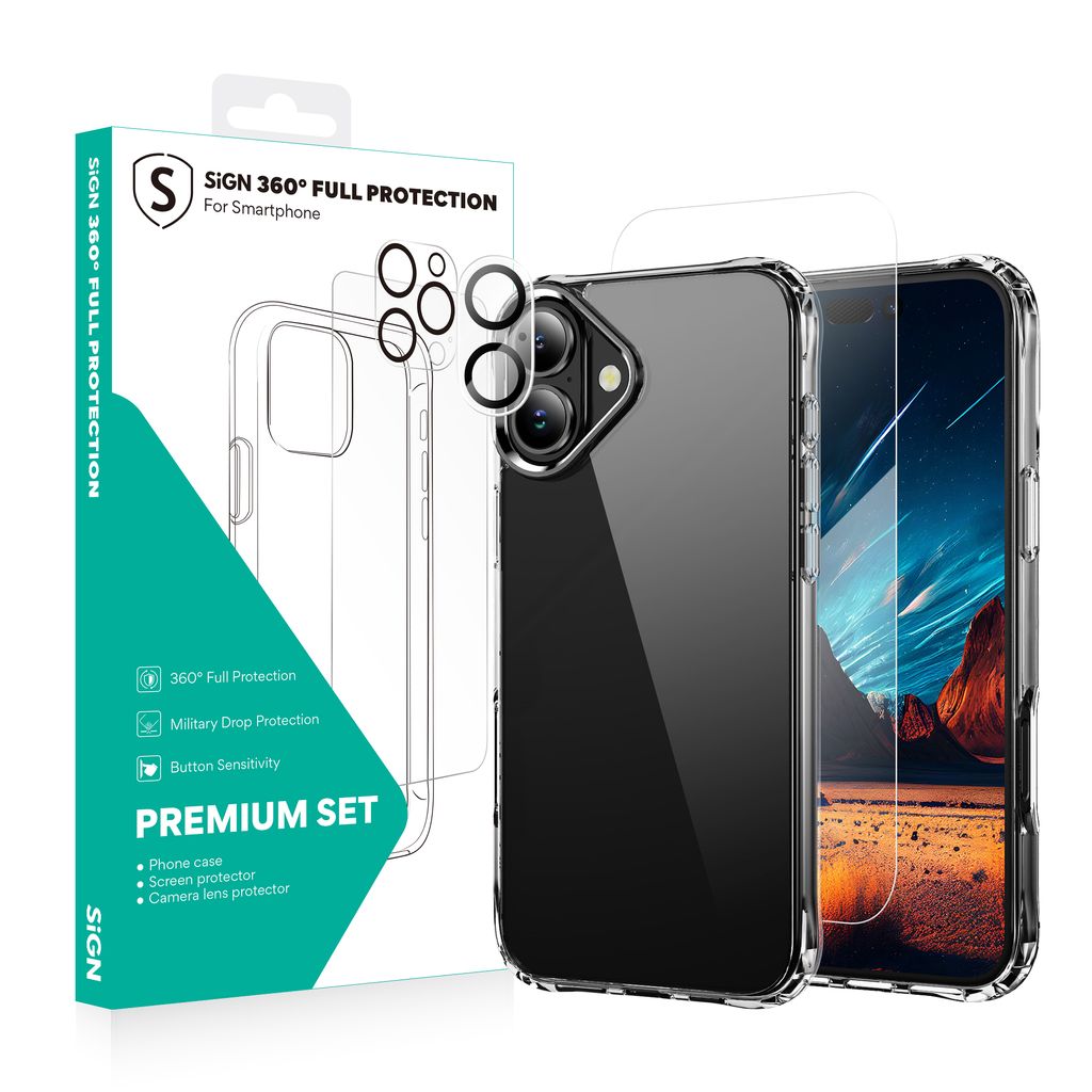 SiGN 360 komplett beskyttelsespakke for iPhone 17 Air