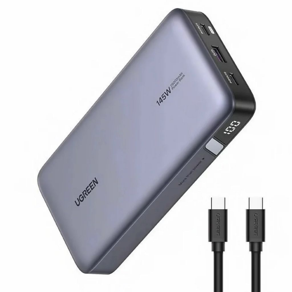 UGREEN PB205 Powerbank 25000mAh 145W Snabbladdning – Grå | Laddare - Powerbank | Batteritema