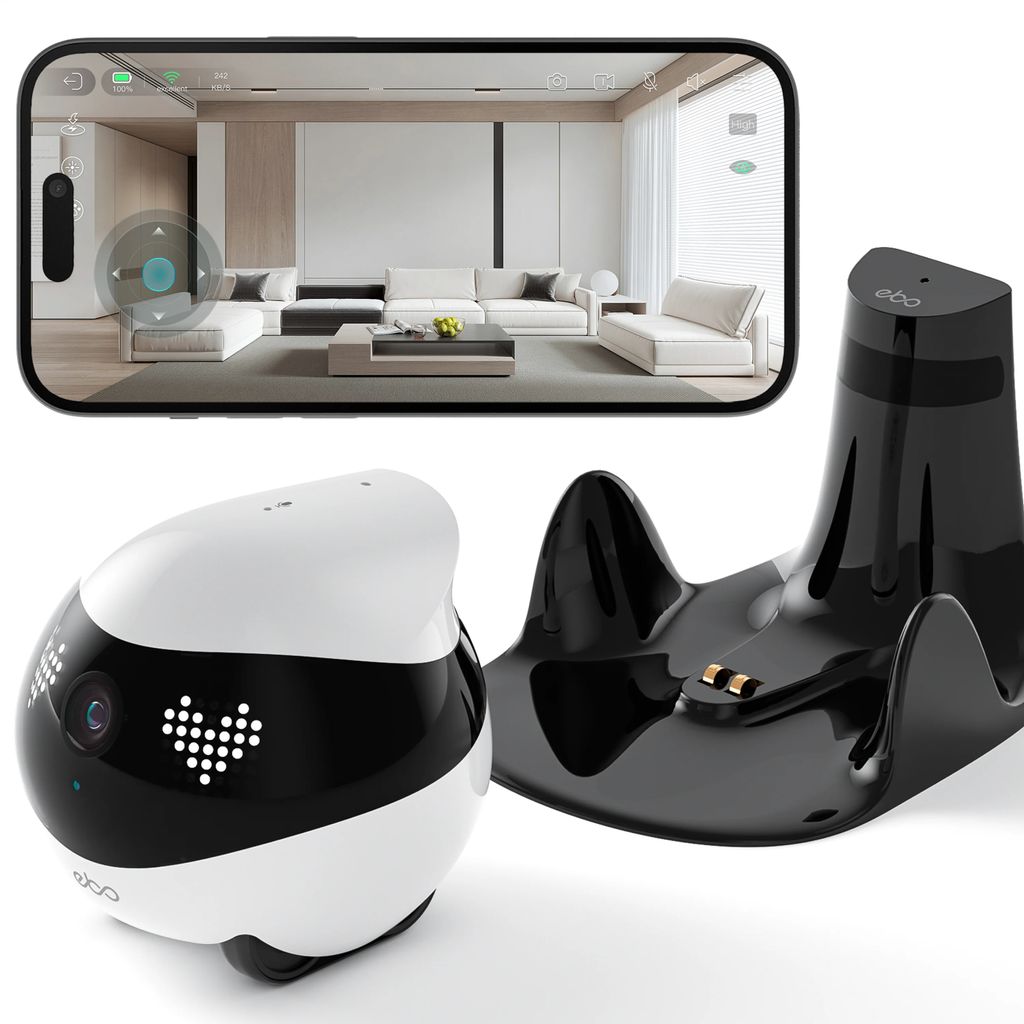 Enabot EBO Air 2 Companion Robot – 2K QHD-kamera – hvit