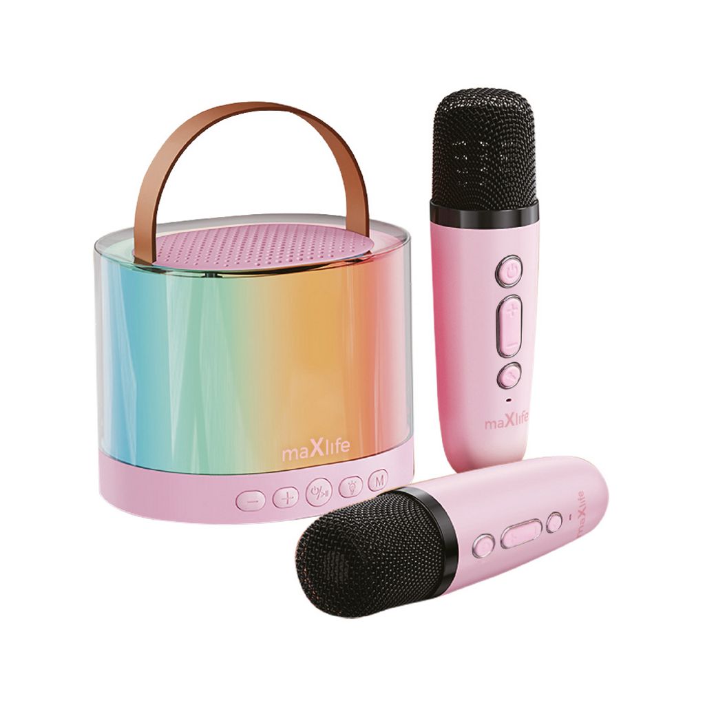 Maxlife Bluetooth-karaoke-kaiutin MXKS-200 – Vaaleanpunainen