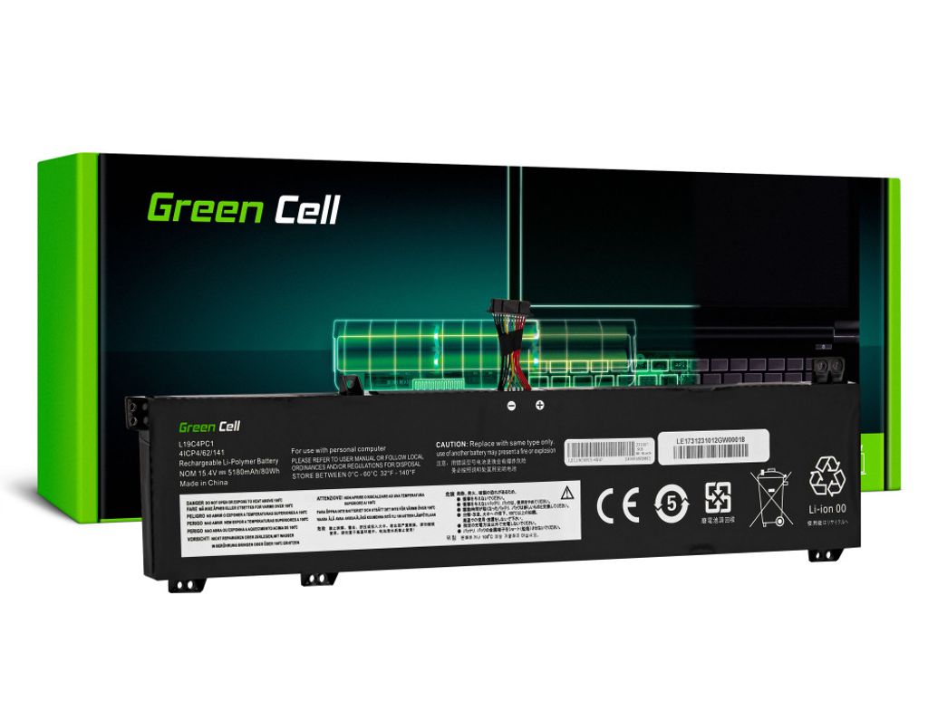 Green Cell kannettavan tietokoneen akku Lenovo Legion 15.4V 5180 mAh