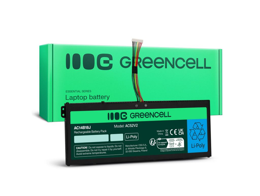 Green Cell Laptop batteri Acer Aspire 11.4V 3600 mAh | Batterier - Datorbatterier - Acer | Batteritema
