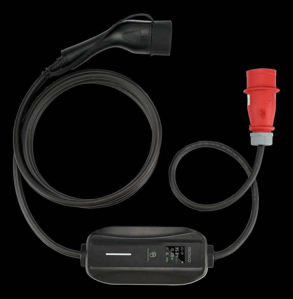 DELTACO E-Charge latauskaapeli 3-vaiheinen CEE 16A - Type-2, 6m
