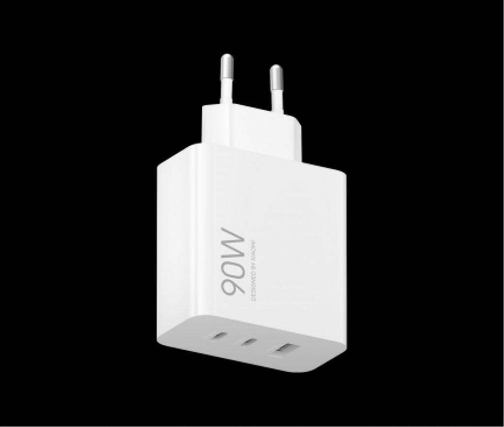 Xiaomi wall charger 90W, 6.1A, 1 x USB-A - 2 x USB-C - hvid