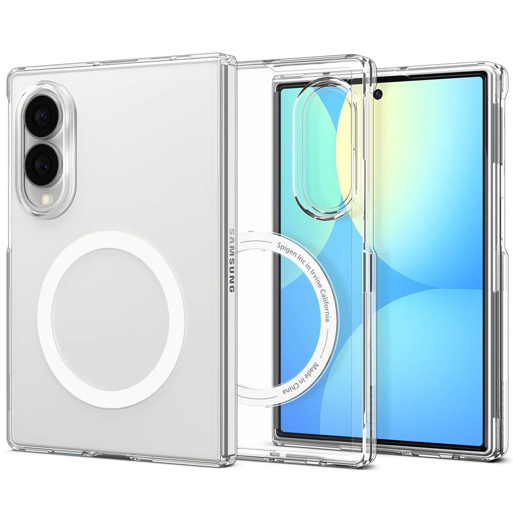 Spigen Airskin MagFit Deksel til Samsung Galaxy Z Fold8 - Gjennomsiktig/hvit
