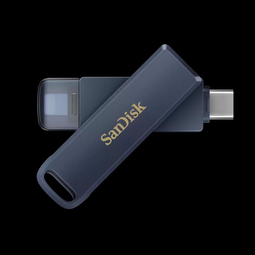 SanDisk 256GB Phone Drive USB-C/Lightning Flash Drive – Metallic Sky
