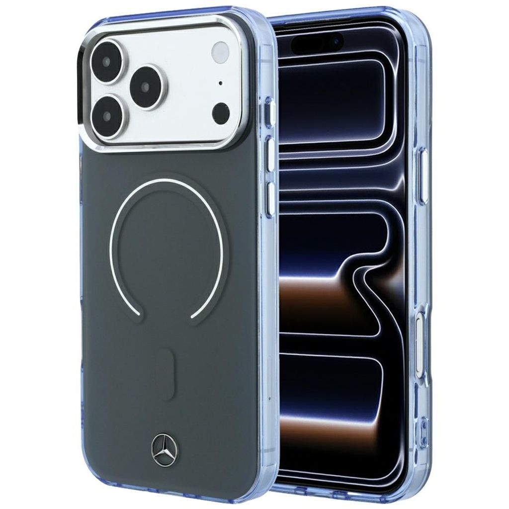 Mercedes Double Layer Iconic Logo MagSafe -kuori till iPhone 18 Pro Max/17 Pro Max - Harmaa