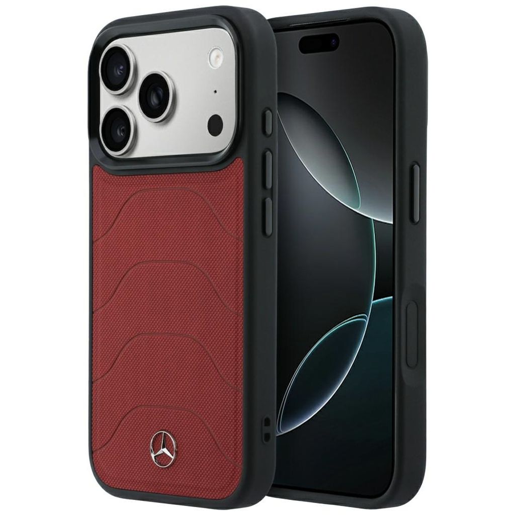 Mercedes Bow Lines MagSafe -kuori till iPhone 18 Pro Max/17 Pro Max - Punainen/Musta