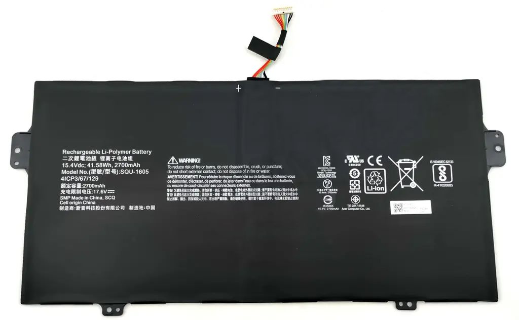 Acer Batteri 2770mAh / 41.58 Wh  / 4 Celler / 15.4 V