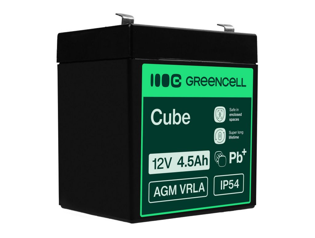 Green Cell AGM VRLA 12V 4.5Ah vedligeholdelsesfri batteri til UPS
