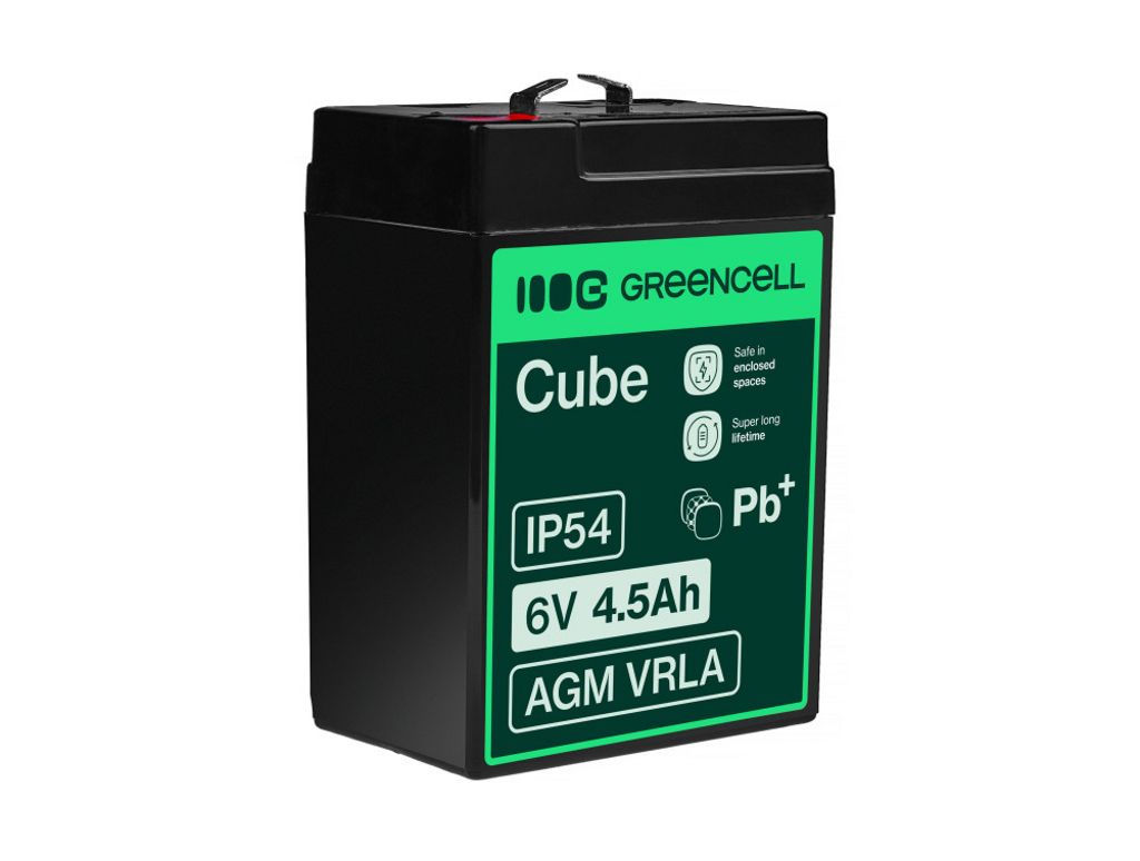 Green Cell AGM VRLA 6V 4,5Ah batteri – Kassaregister, larmsystem, leksaker | Batterier - Blybatterier - 6V batterier | Batteritema