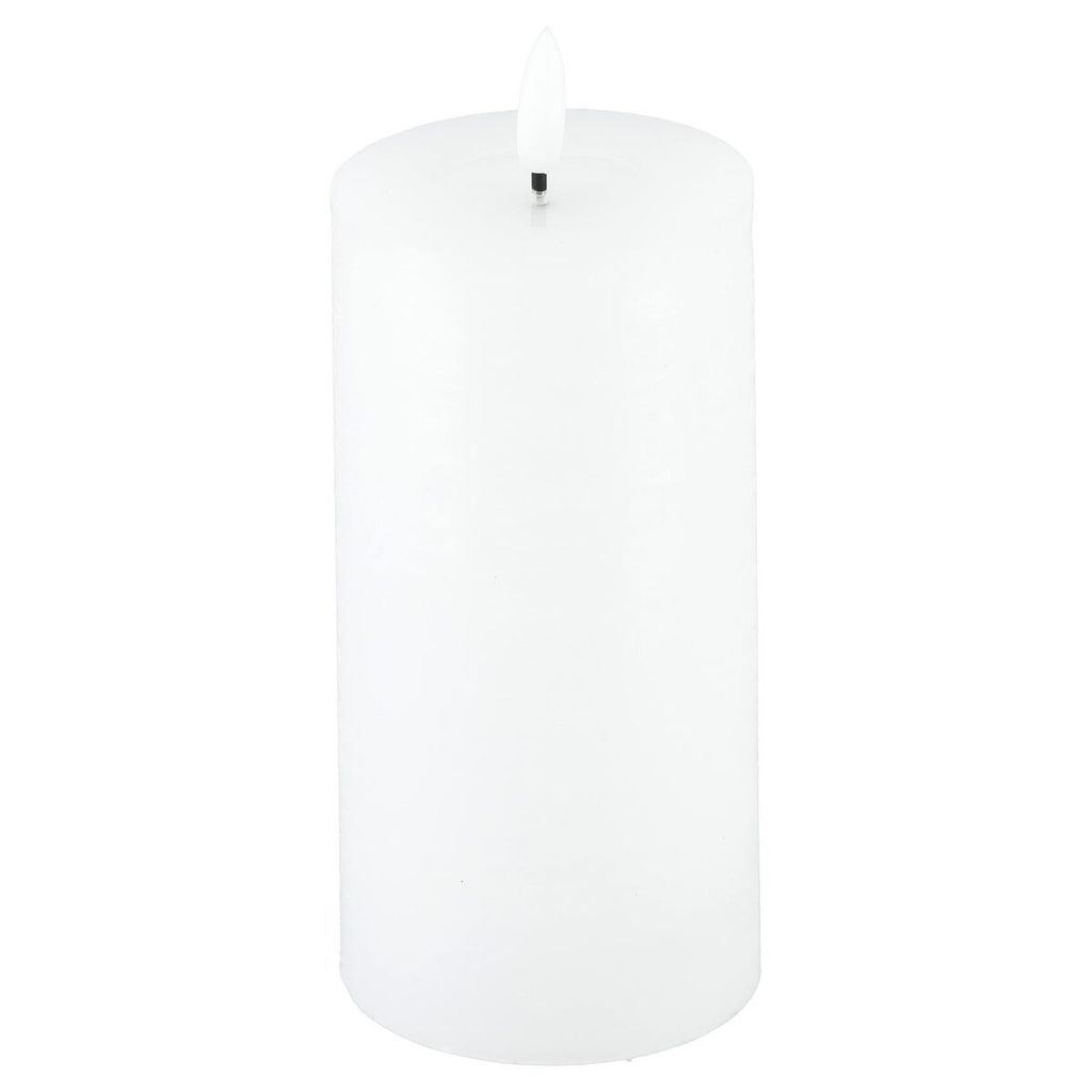 LED-lys med timer, hvid, Northlight, diameter 7,5 cm