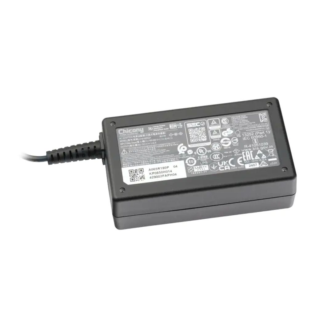 Acer Strømadapter 65W / 3.42A / 19V / 1.7 x 5.5 x 11mm