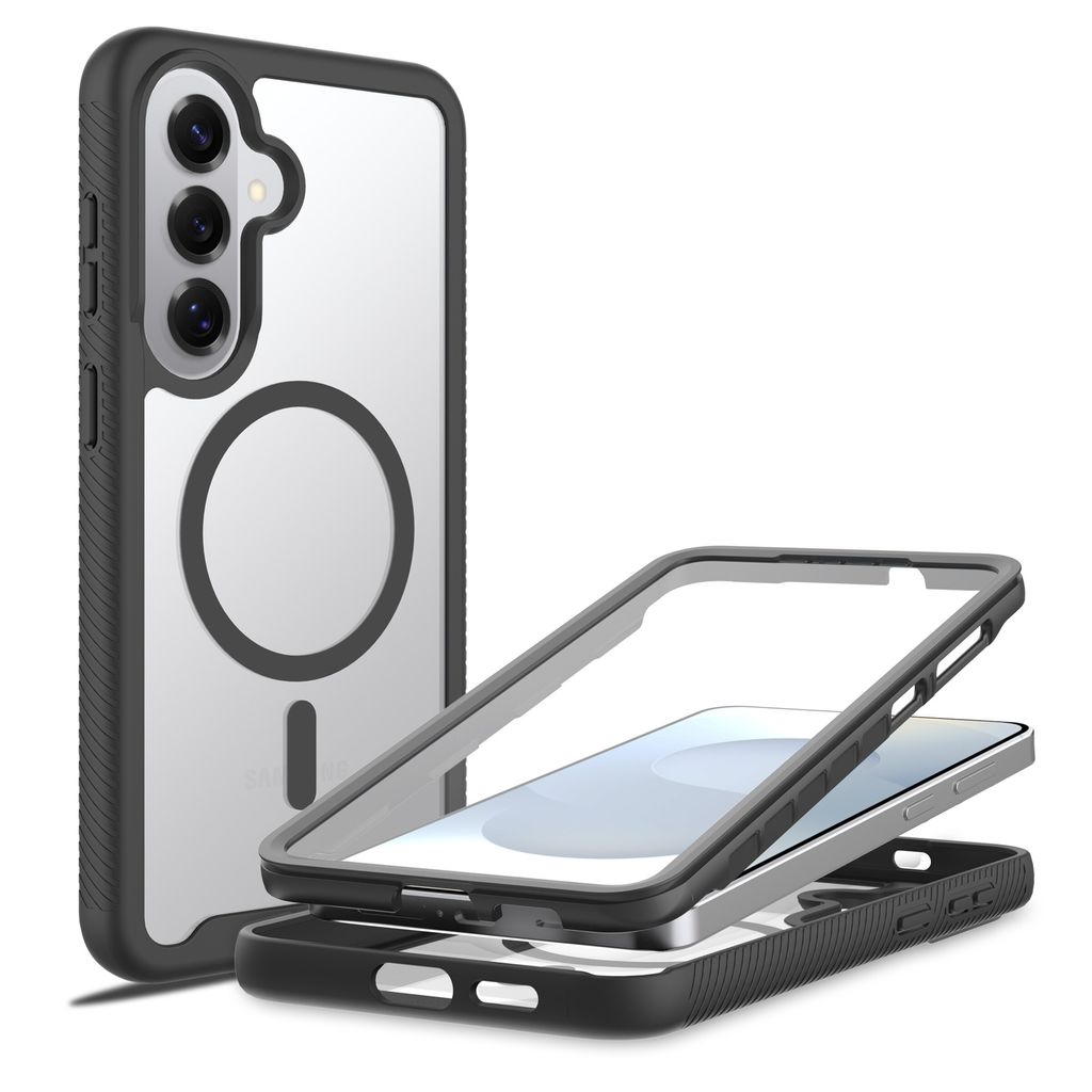 Mobique Samsung Galaxy S26 Plus MagSafe Cover Fuld Dækning - Sort/Transparent