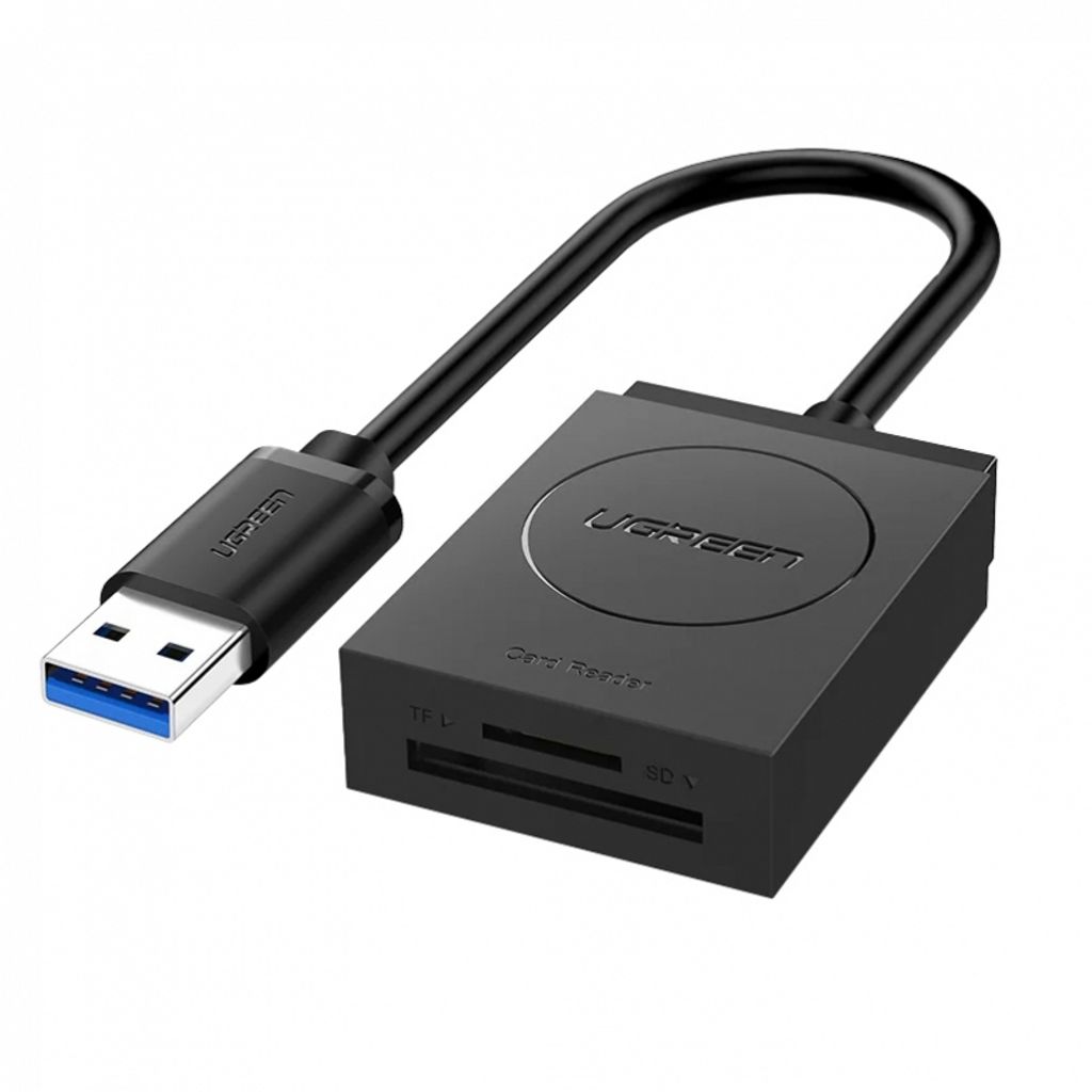 UGREEN CR127 USB-A 3.0 hukommelseskortlæser SD/microSD – sort