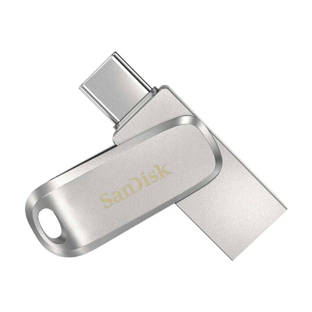 SanDisk Ultra Dual Drive Luxe 1TB USB-C 3.2 USB-flashdrev - sølv