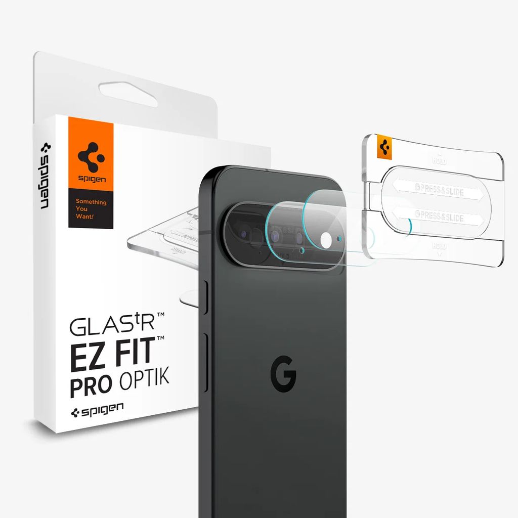 Spigen Glas.tR EZ Fit Optik Pro -linssinsuoja 2-pakkaus Google Pixel 11 Pro XL:lle