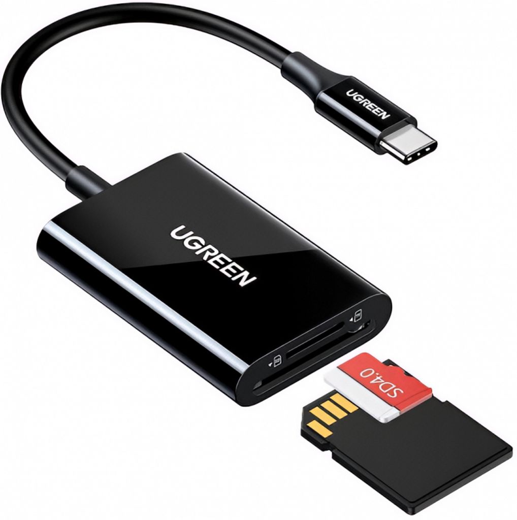 Ugreen CM265 USB-C-kortinlukija SD/microSD/TF – musta