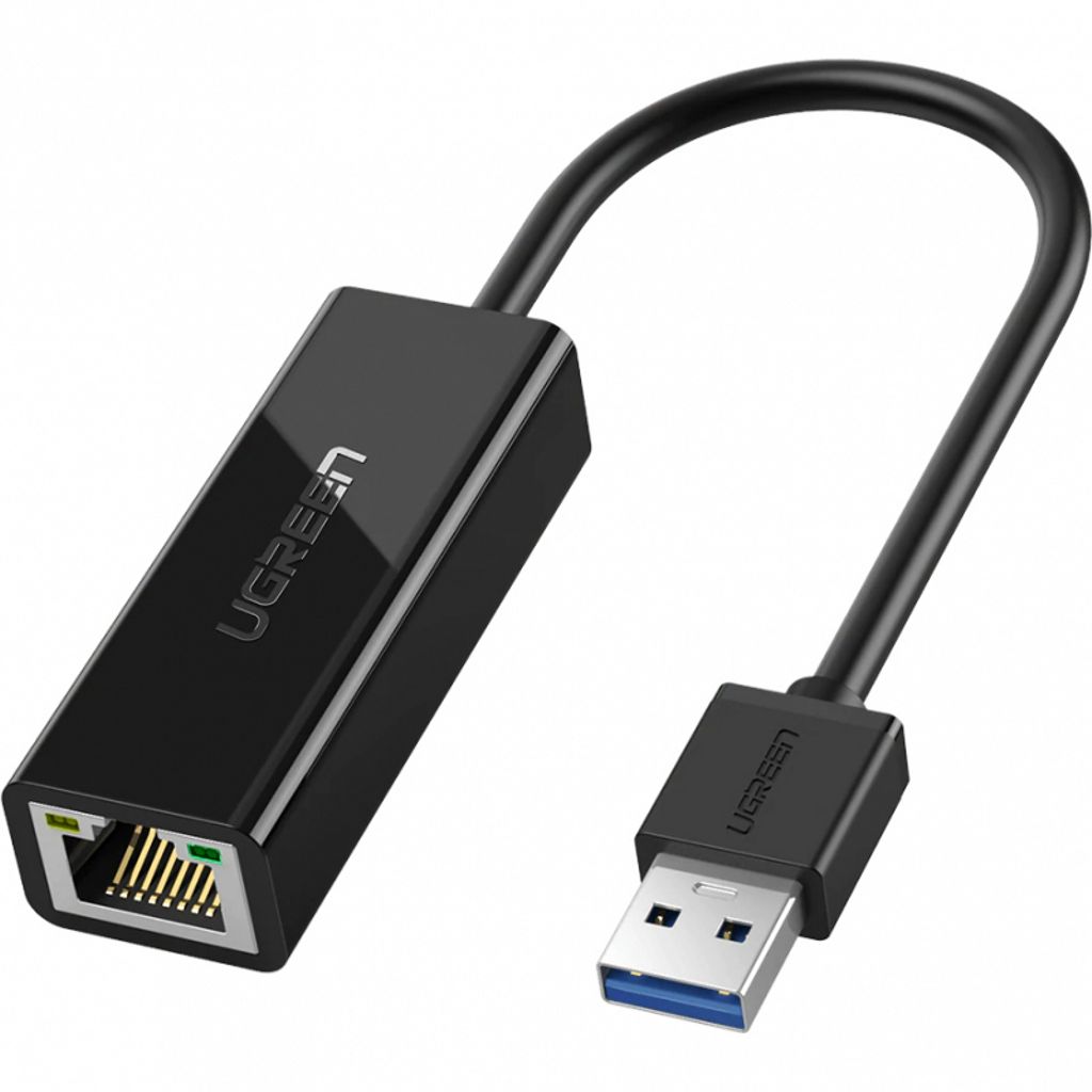 UGREEN CR111 Ethernet-adapter RJ45, USB 3.0 - svart