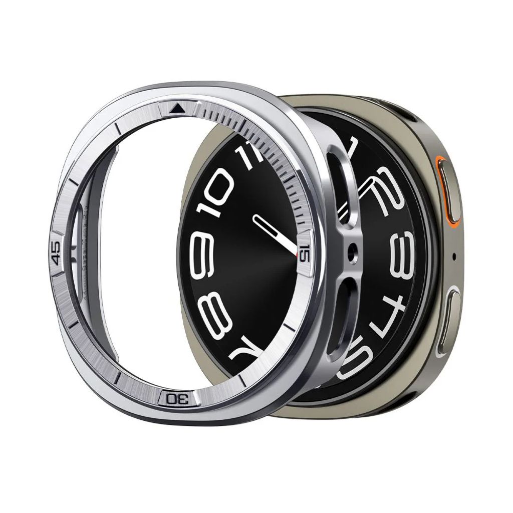 Spigen Samsung Galaxy Watch 9/8 44mm Bezel Ring Rammebeskyttelse - Sølv