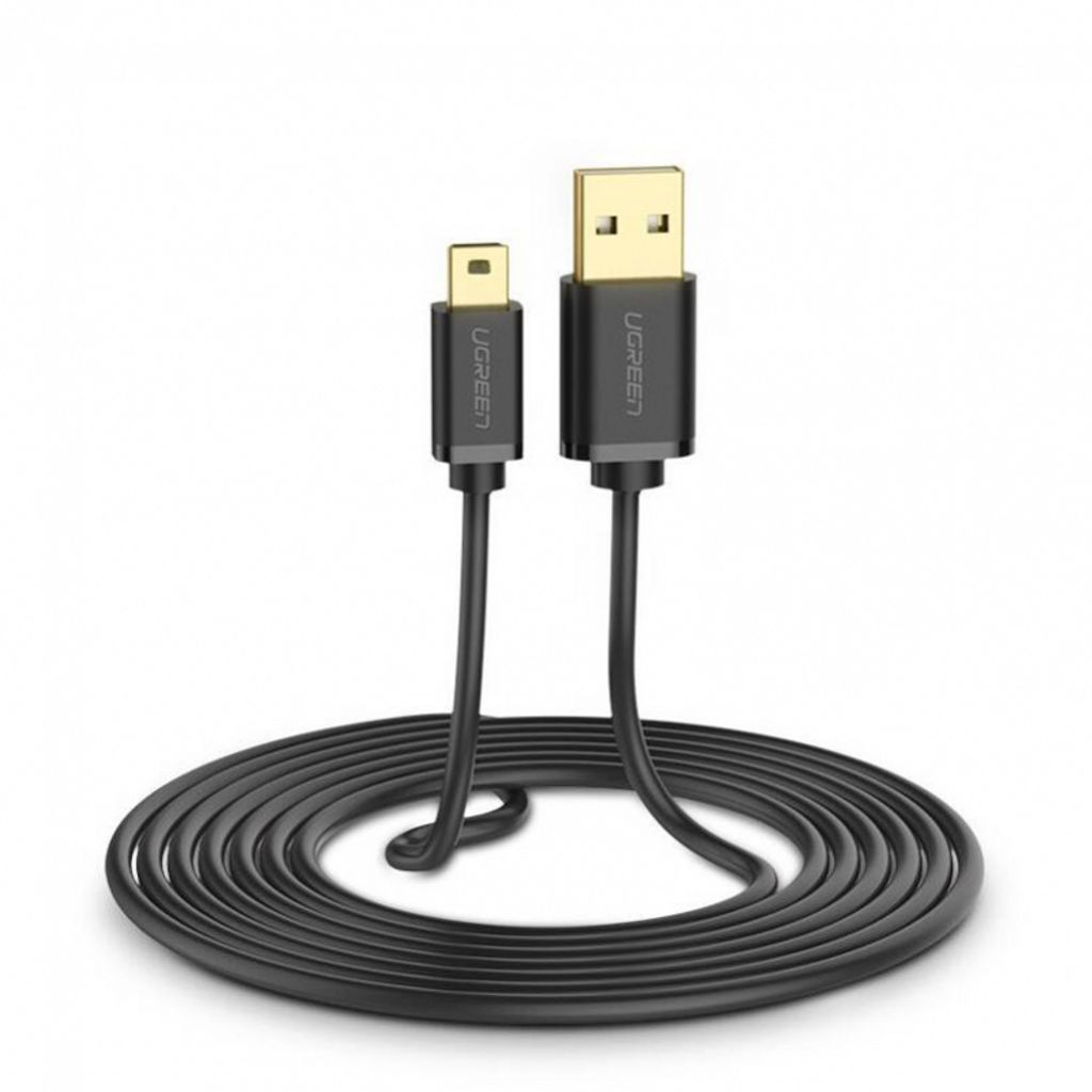 UGREEN US132 USB-A till miniUSB-kabel – Svart