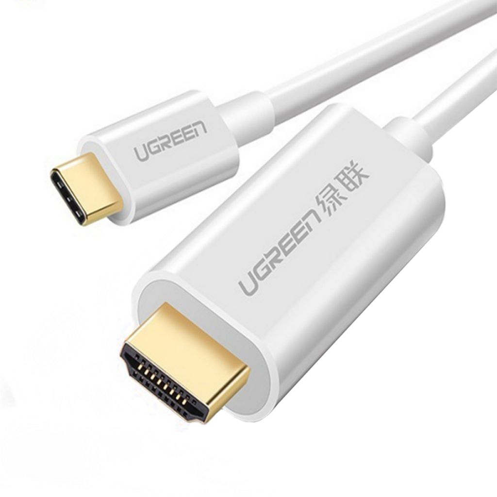 Ugreen USB-C till HDMI-videokabel MM121, 1,5 m – Vit