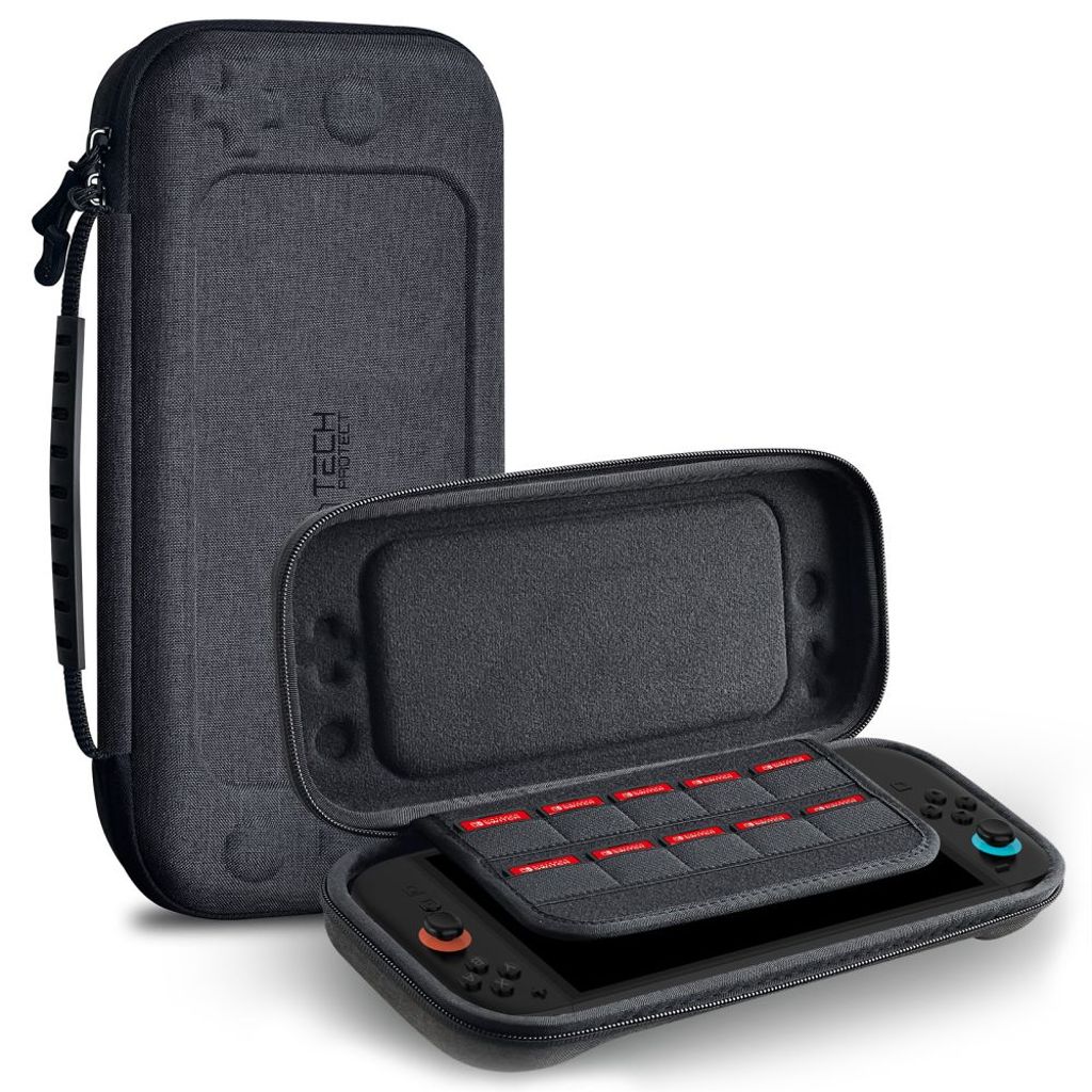 Tech-Protect Hardpouch etui til Nintendo Switch 2 - grå