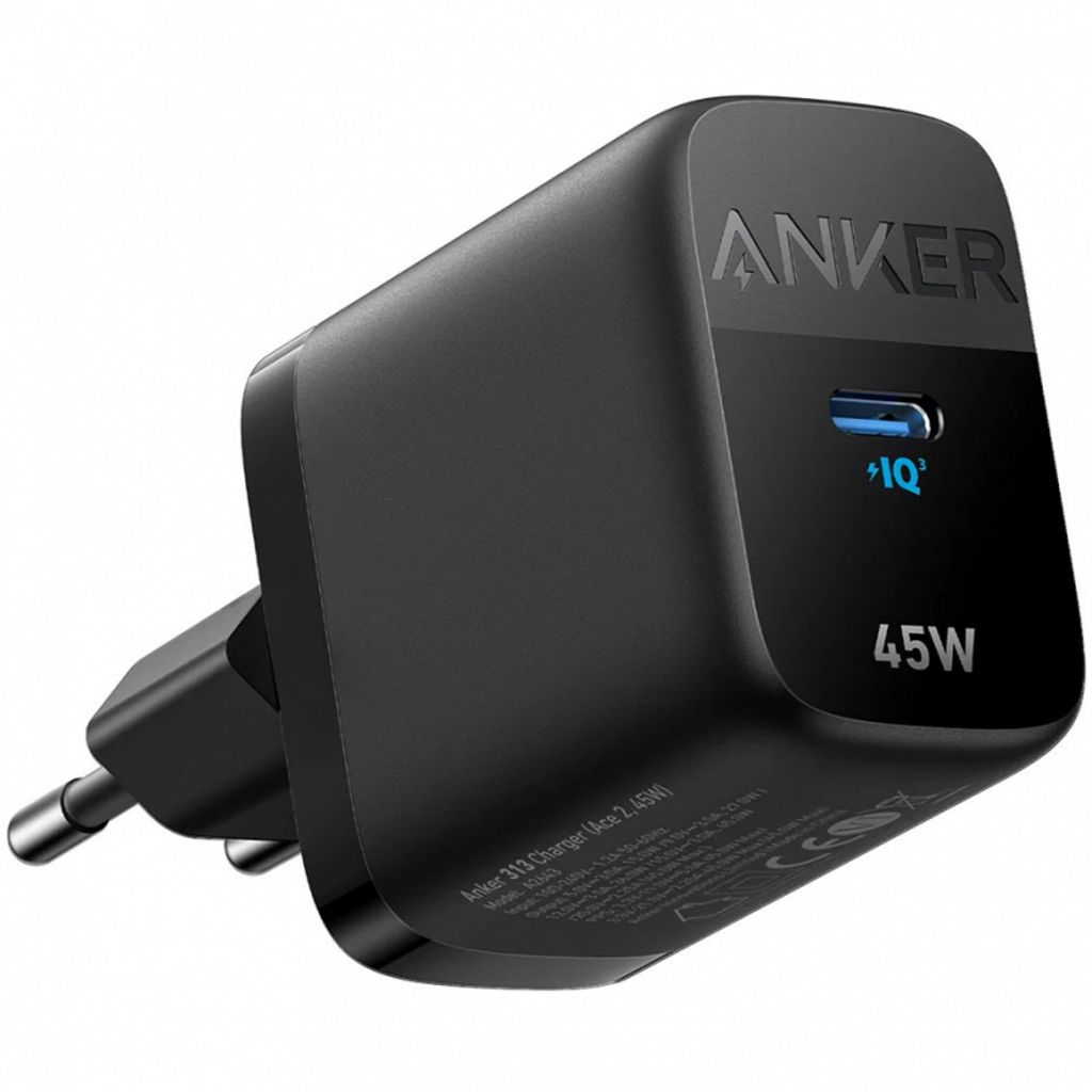 Anker 313 USB-C -seinälaturi 45W, 3A - musta