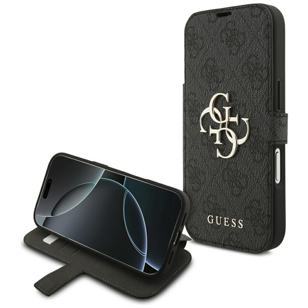Guess 4G Metal Logo -kotelo  iPhone 18 Pro/17 Pro:lle - Musta