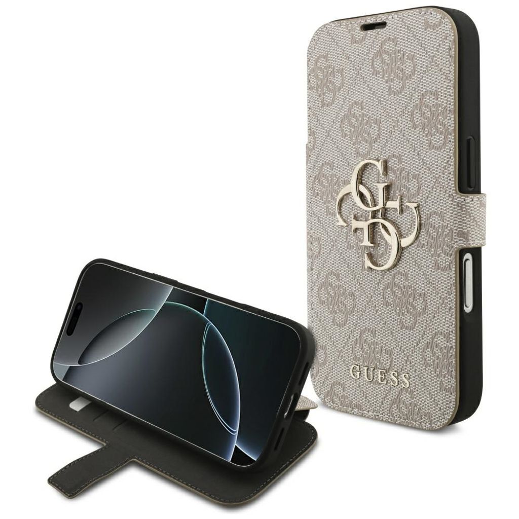 Guess 4G Metal Logo -kotelo iPhone 18 Pro Max/17 Pro Max:lle - Vaaleanpunainen
