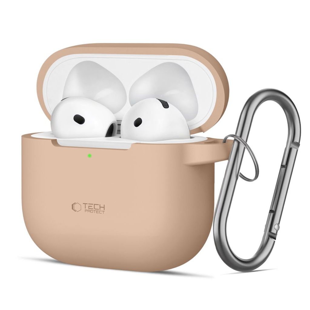Tech-Protect Silicone Hook  Cover til AirPods 4 - Beige
