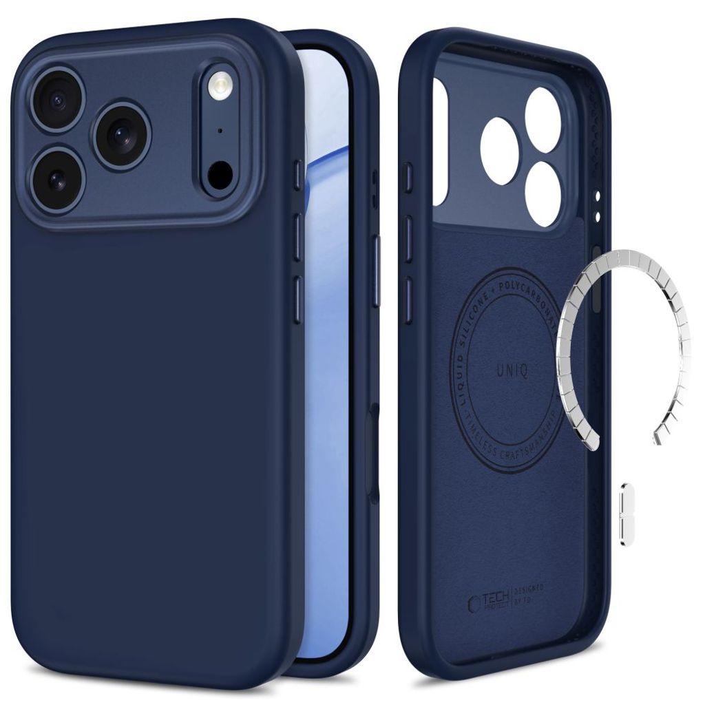 Tech-Protect Uniq CC MagSafe -kuori iPhone 18 Pro Max/17 Pro Max:lle - Tummansininen