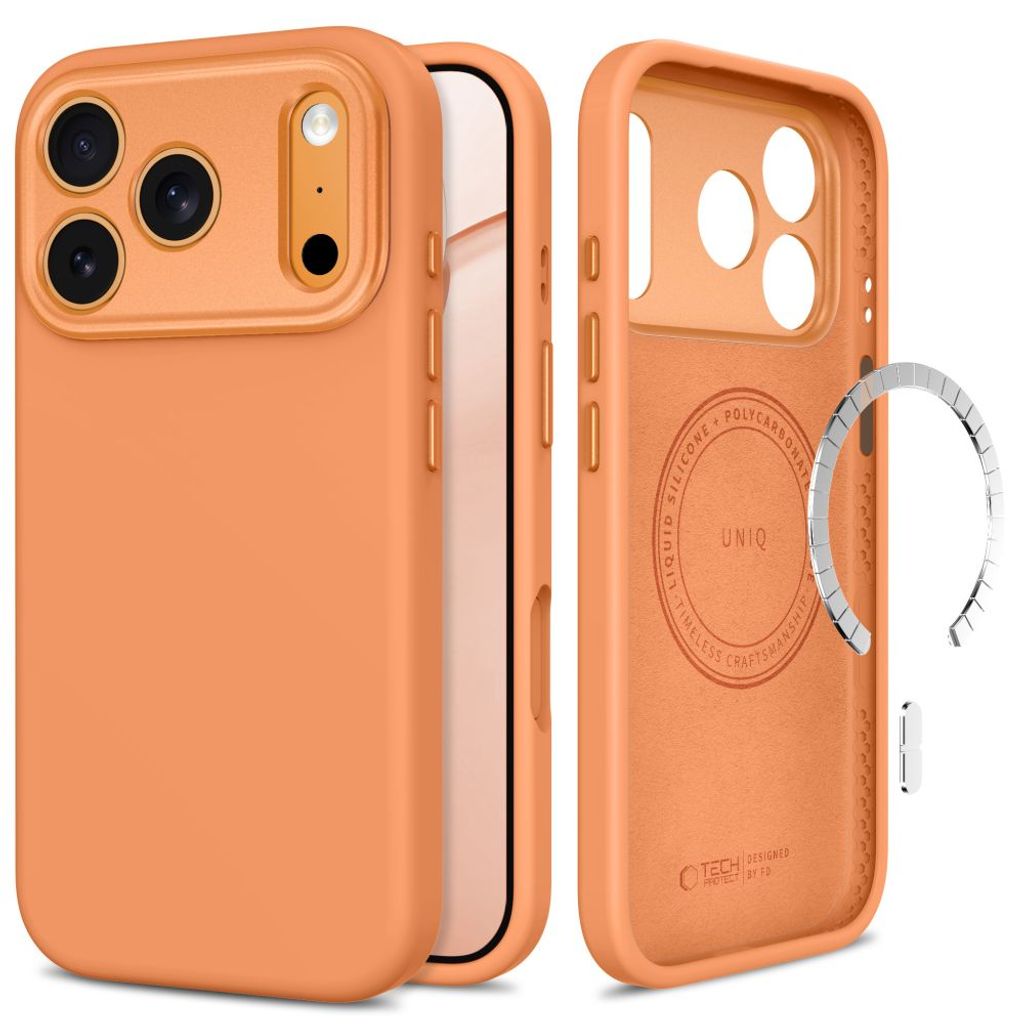Tech-Protect Uniq CC MagSafe -kuori iPhone 18 Pro/17 Pro:lle - Oranssi