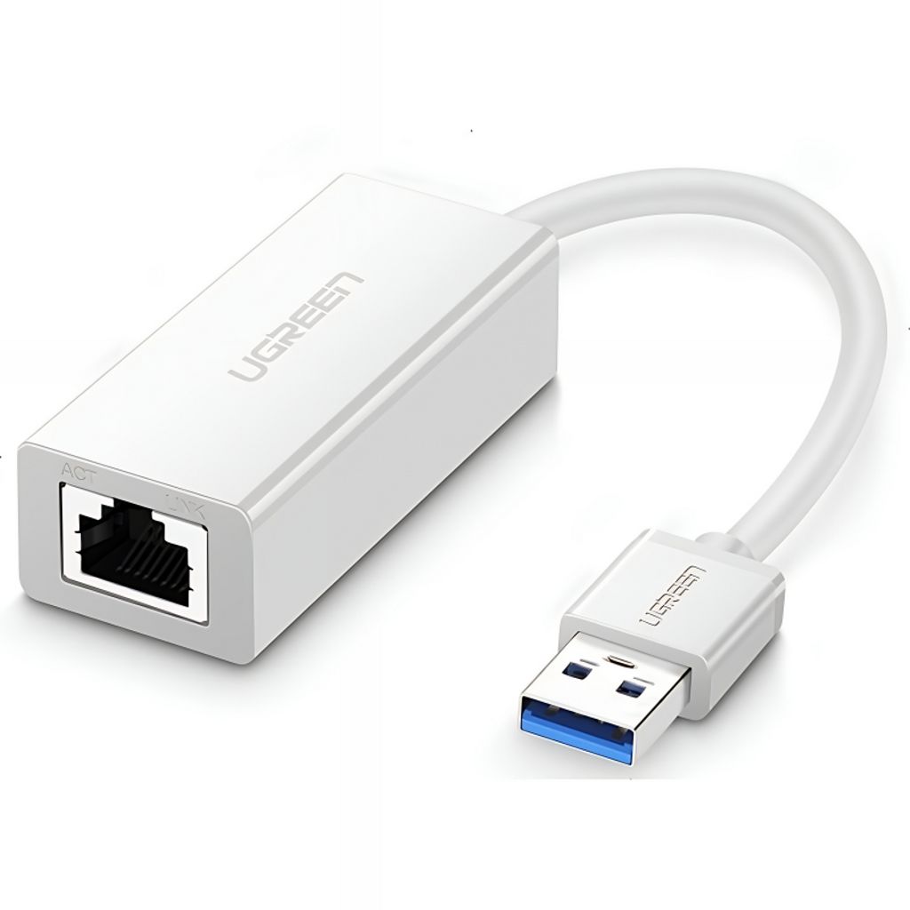 UGREEN CR111 ethernet-adapter RJ45, USB 3.0 - hvit