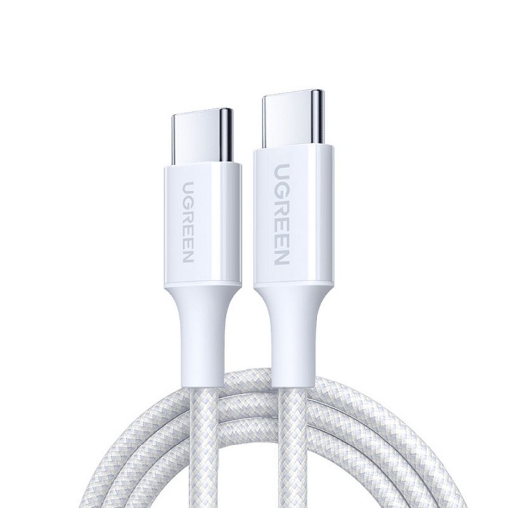 UGREEN L501 USB-C till USB-C-kabel 60W, 3A, 1m – Vit