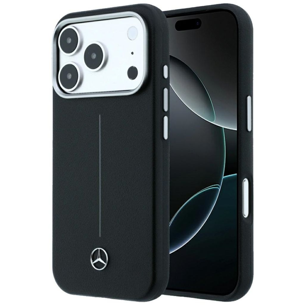 Mercedes Iconic Line MagSafe -kuori  iPhone 18 Pro/17 Pro:lle - Musta